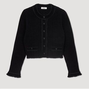 Sandro Noir Cardigan